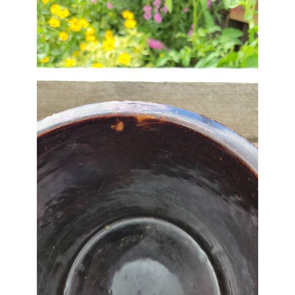 Vintage 2 Gallon Brown Crock, Farmhouse Primitive, Country Kitchen - Picture 4 of 6